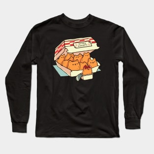 Kitten Nuggets Fast Food Cat by Tobe Fonseca Long Sleeve T-Shirt